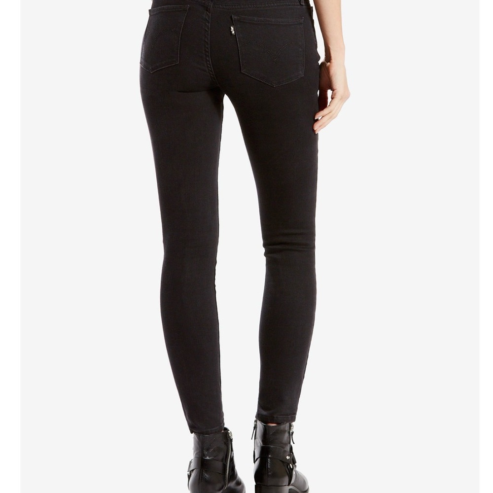 Levi’s Women's Black Skinny Jeans Midrise size 14 / 32 - Picture 2 of 10